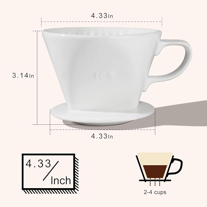 hailanbao Handmade Pour over Ceramic Coffee Dripper