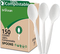 BIOCEAN 100% Compostable No Plastic Knives Plastic Forks Plastic Spoons Plastic Utensils, The Heavyweight Heavy Duty Flatware is Eco Friendly Products for Lounge Party Wedding BBQ Picnic Camping.