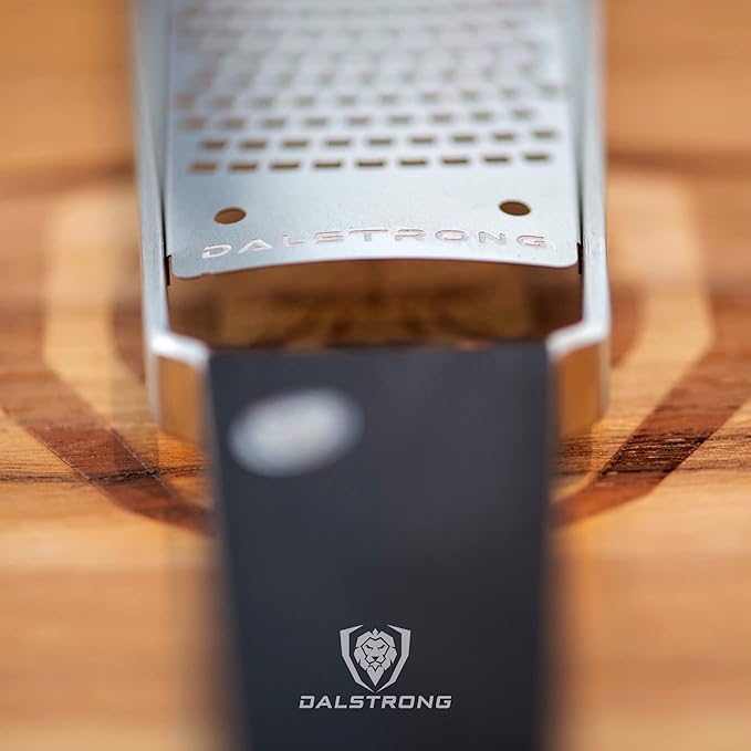 DALSTRONG Professional Wide Cheese Grater - Coarse - #304 Stainless Steel Blade - G10 Handle Kitchen Shredder - w/Blade Cover - Hard/Medium Cheese, Shallots, Garlic, Ginger - NSF Certified