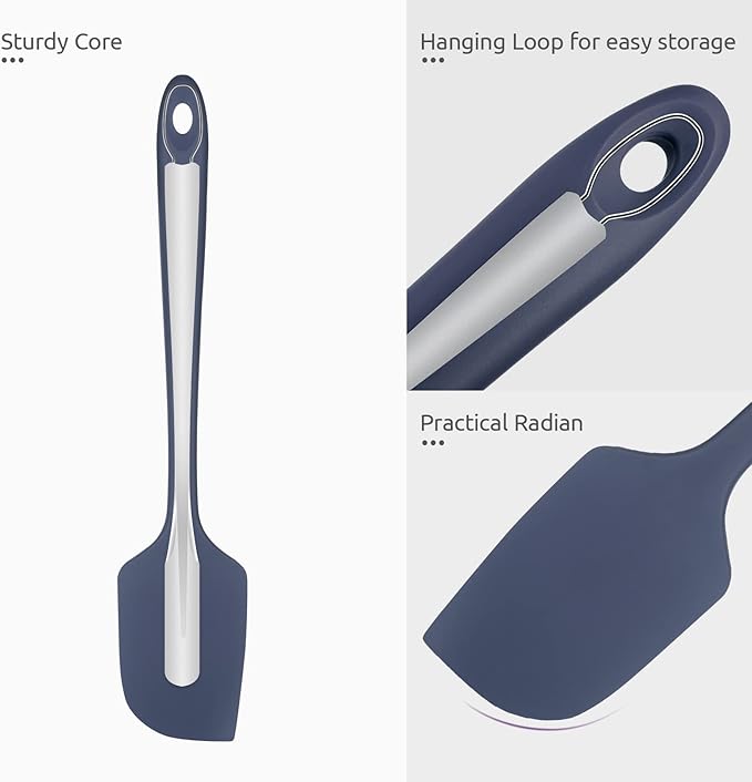 U-Taste 14in Extra Large Silicone Spatula, 600°F Heat Proof, Midnight Blue