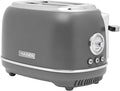 Haden Chelsea 2-Slice Wide Slot Stainless Steel Toaster with Adjustable Browning Control & Non-Slip Feet, Grey & Chrome