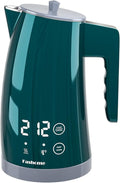 Temperature Control Electric Kettle, 5 Temp Presets, 2H Keep Warm,1.25L 1200W Fast Boil with LED Display, Cool-Touch Design with Auto Shut-Off, Cordless Design, Ideal for Tea and Coffee(Green）