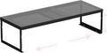 Asiingkel Stackable Expandable Metal Shelf Organizer - Adjustable Wire Storage Rack with Holes for Kitchen, Bathroom, Cabinet, Office - Space Saving, Durable & Sturdy Design（1PACK/Large/Black