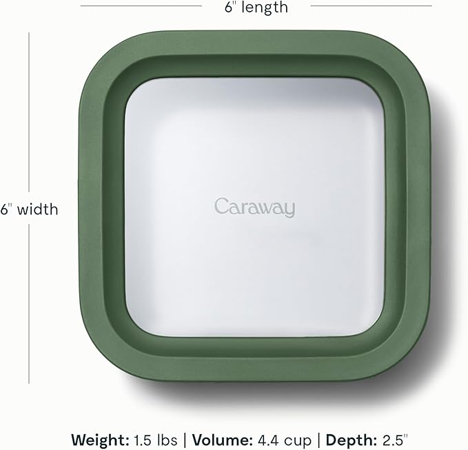 Caraway 6-Piece Glass Food Storage Container Set