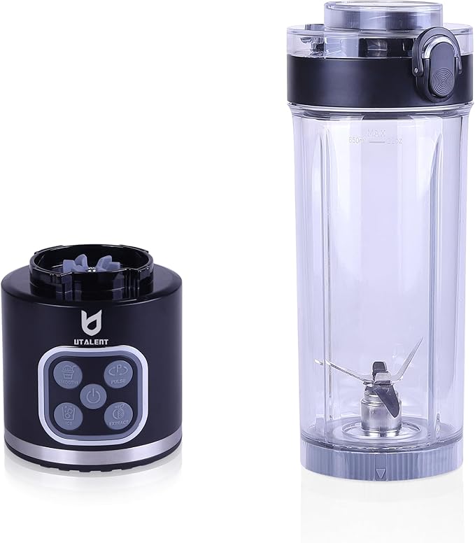 UTALENT Cordless Portable Blender, Ice Crush, 700W Motor, 25oz Cup, 4 Mode