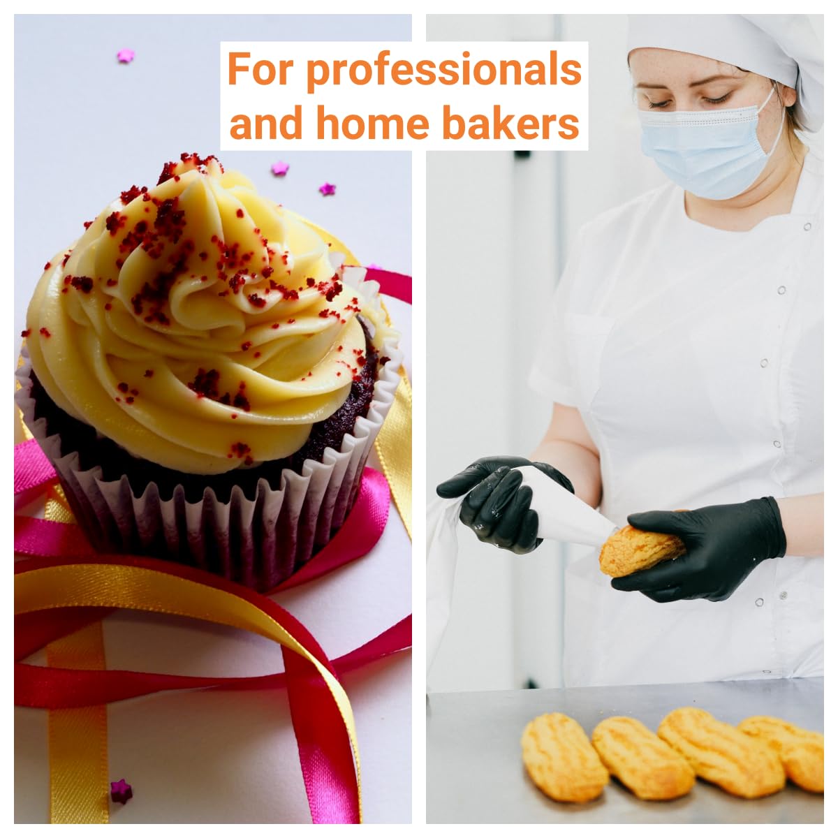 Kitchsphere XL 21 Inch Piping Bags 100pk, Anti-Burst Knot-to-Seal Pastry