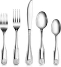New Star Foodservice Shell Pattern 18/0 Stainless Steel Flatware Set, 60-Piece Set, Commercial Grade
