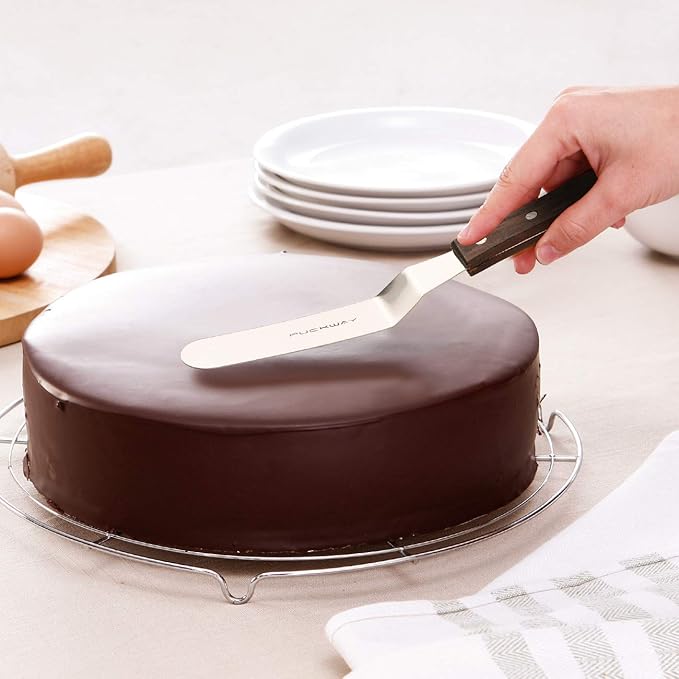 PUCKWAY Offset Cake Icing Spatula Set of 4, 4"-6"-8"-10"