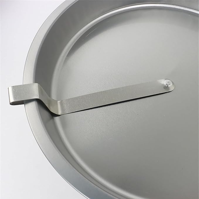 JKWRRRKS Easy Release Pans Round with Lever, 9.7" Quick Release Easy-Out Cake Pan Set,Baking Tools Pans Stainless Steel Round,Apple Pie Bake & Serve Sets, For All Kinds of Bases (2)