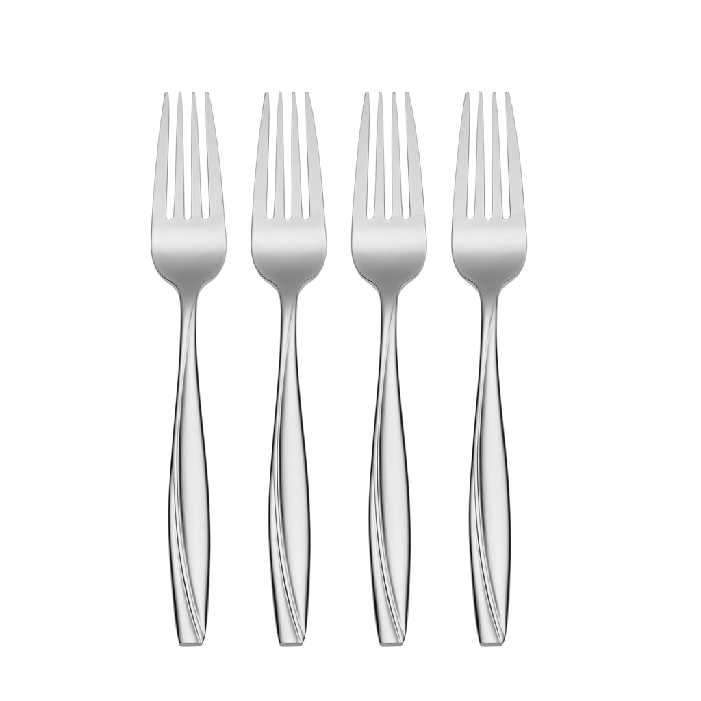 Oneida Camlynn Everyday Flatware Dinner Forks 18/0 Stainless Steel, Set of 4, Silver