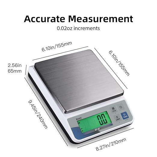 Polit Digital Kitchen Scale, High Capacity Food Scale for Baking, 18lb/8kg