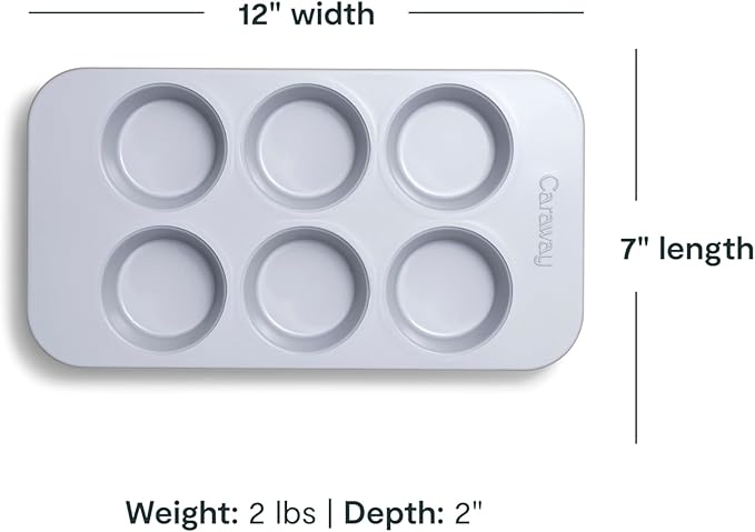 Caraway Non-Stick Ceramic-Coated 6-Cup Muffin Pan