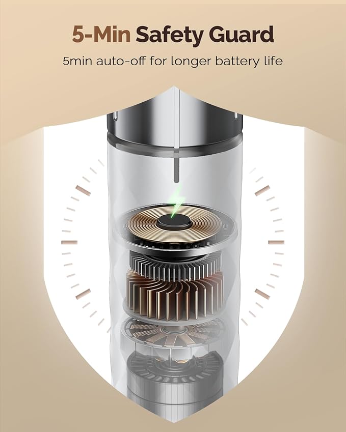 Maestri House LunaFro 2.0 Rechargeable Milk Frother, Stepless Speed Control