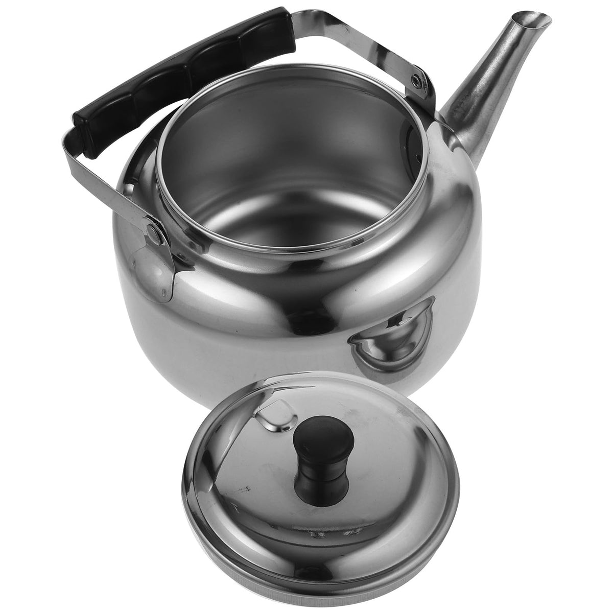 Stainless Steel Water Kettle 63OZ Outdoor Teapot with Anti-Scald Handle Portable Tea Kettle for Home and Camping Silver