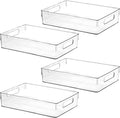 ShelfShaper Large Clear Plastic Storage Bins, Pantry Organizers and Storage Containers Fridge Organizer Bins for Organizing Home Kitchen Under Sink Bathroom Refrigerator Freezer Laundry Room