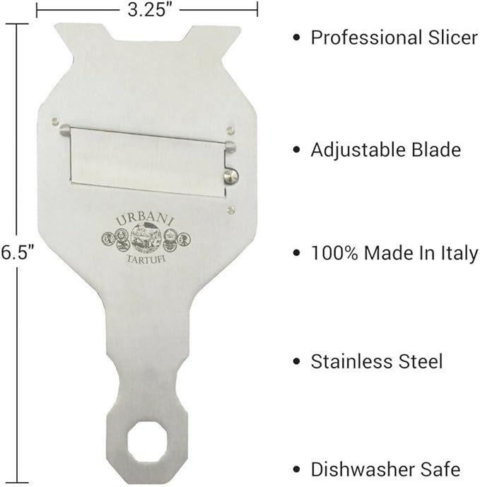 Stainless Steel Truffle Slicer - Cheese, Mushroom, Chocolate, Garlic Shaver
