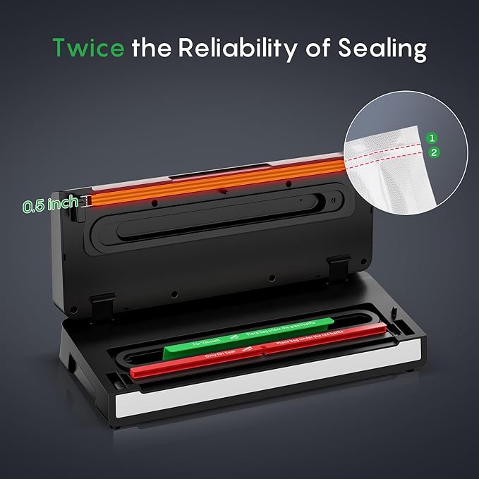 FRESKO Vacuum Sealer Machine with Automatic Bag Detection, Compact Design