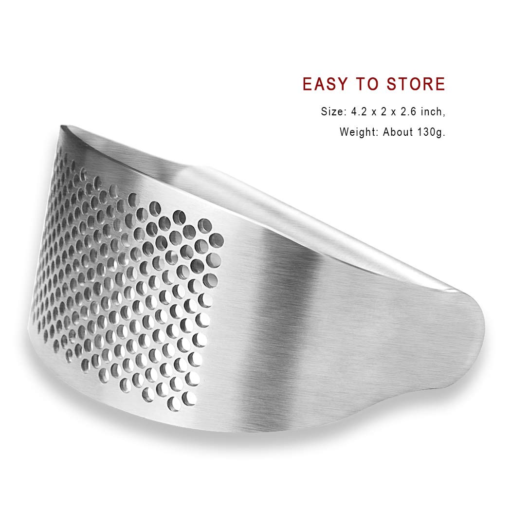 AmDONGKING Stainless Steel Garlic Press Rocker, with Bottle Opener