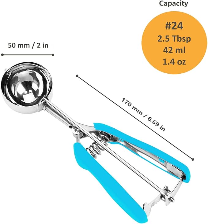 Cookie Scoop, Ice Cream Scoop, 2.5Tbsp/42ml/1.4 oz Cookie Scoops for Baking