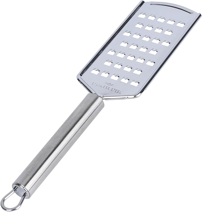 Restaurantware Stainless Steel Coarse Cheese Grater - 6 Pack - German Standard Lemon Zester with Ergonomic Handle, Sharp Blades, Dishwasher Safe - Handheld Kitchen Grater for Parmesan, Garlic, Ginger