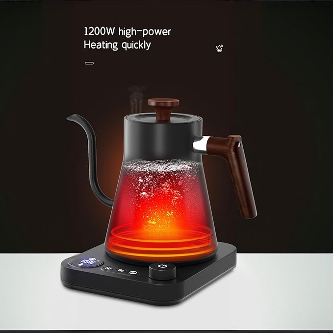 Gooseneck Electric Kettle, Black, 0.9L