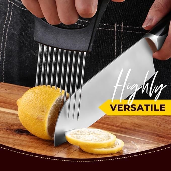 2025 Upgraded Onion Slicer, Onion Holder Chopper for Slicing, Chopper Slicer Assistant Tool, Cutter for Slicing of Meat, Potato, Tomato Kitchen Gadgets (1, Max)
