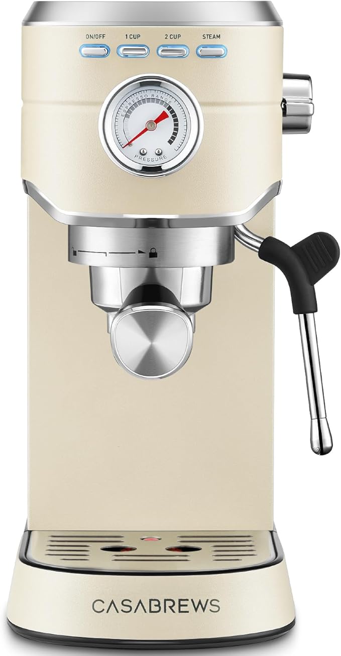 CASABREWS CM5418 Espresso Maker, Compact Espresso Machine with Milk Frother