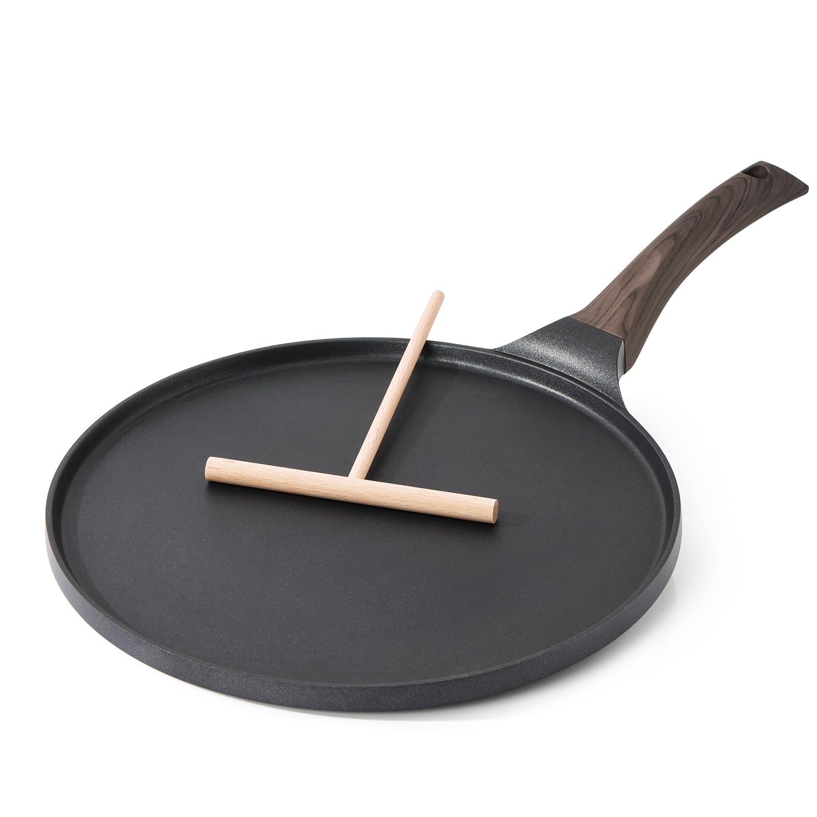 SENSARTE 10 Inch Nonstick Crepe Pan Granite Coating Pancake Pan Black