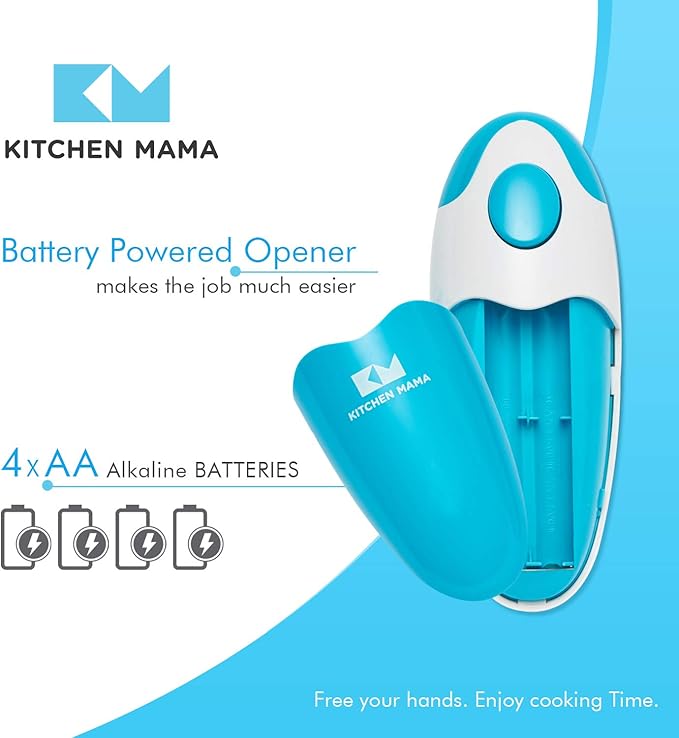 Kitchen Mama Auto Electric Can Opener, Sky Blue