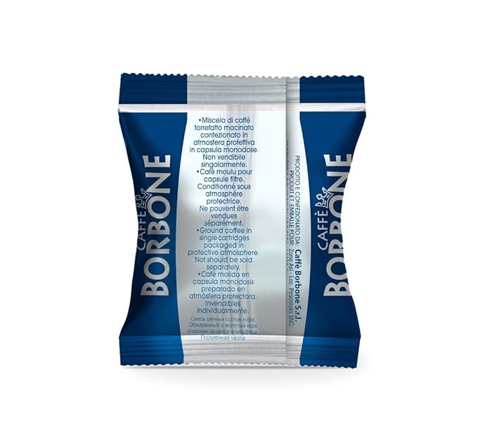 Caffè Borbone Miscela Blu Espresso Pods Compatible with Nespresso Original Machines, Dark Roast Blue Blend, 100 Count Espresso Coffee Pods