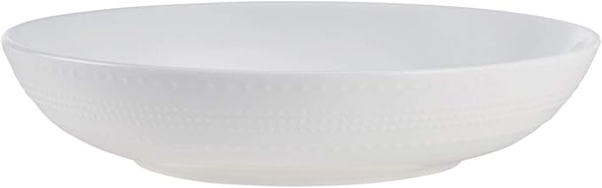 Mikasa Annabelle Bone China Dinnerware Set, 40-Piece Service for 8, White Hobnail Detail, Dinner Plates, Salad Plates, Bowls and Mugs, Dishwasher and Microwave Safe