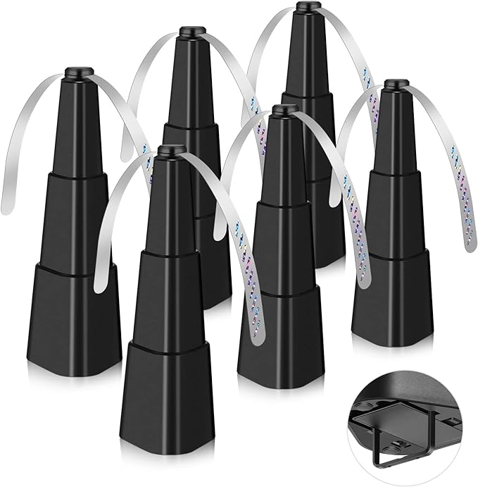 AMIAEDU Fly Fans for Tables, Fly Repellent Fan for Indoor/Outdoor, Food Fans to Keep Flies Away for Party, BBQ, Home, Picnics, Travel, Portable and Easy Use 6 Pack (Black)