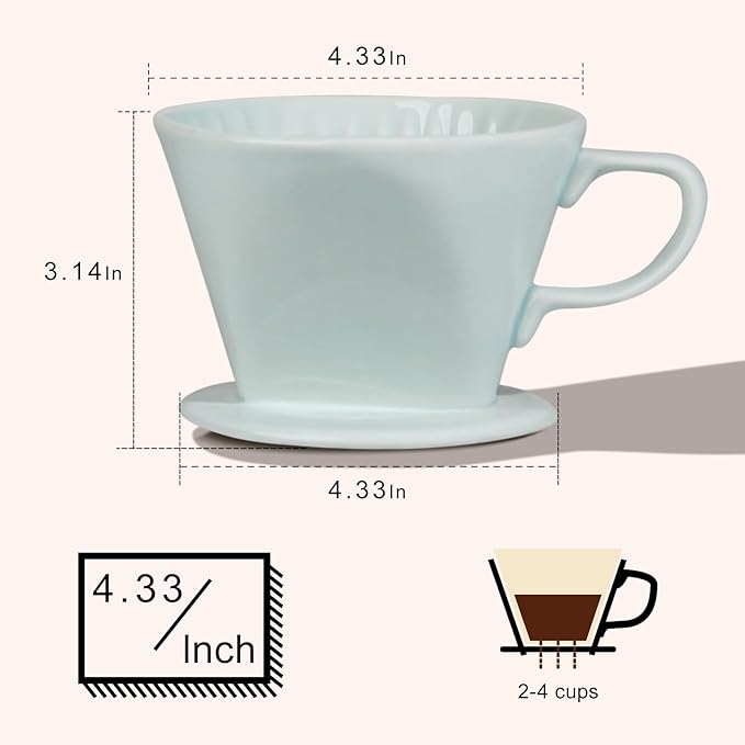 hailanbao Handmade Pour Over Ceramic Coffee Dripper