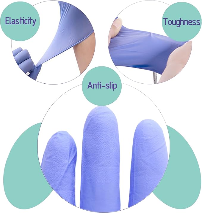 Dr.GreenPanda Blue Nitrile Exam Gloves Small 1000pcs 3mil Food Safe