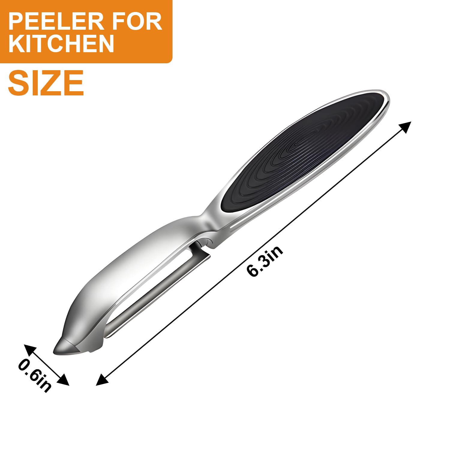 TACGEA Vegetable Peeler for Kitchen, Potato Peelers for Fruit Straight Blade, Durable Non-Slip Handle