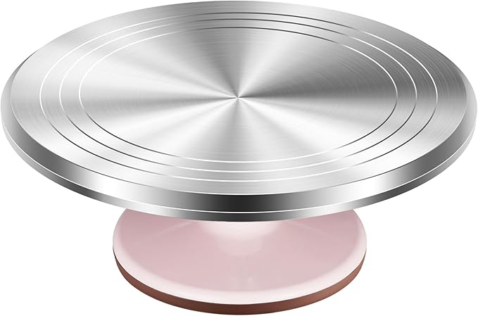 Kootek Aluminum Cake Stand Turntable for Party, Base Giratoria Para Pastele