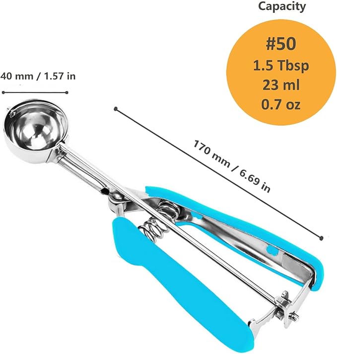 Cookie Scoop, 1.5 Tbsp/0.7 oz Cookie Scooper for Baking, Cookie Dough Scoop