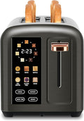 SEEDEEM 2-Slice Touchscreen Toaster, Stainless, 7 Shade, 1350W, Grey