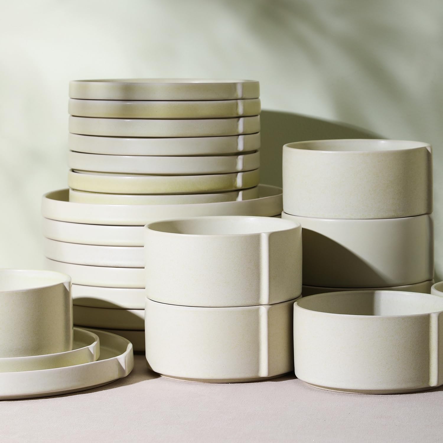 Stone Lain Bao Dinnerware Set, Beige, Set of 12