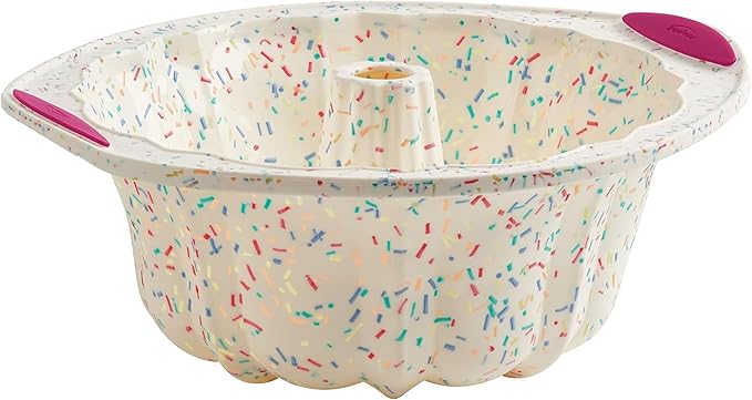 Trudeau, Structure Silicone, Confetti Fluted Cake Pan (05118558)