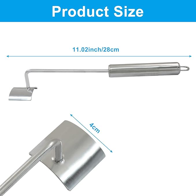 Kemcatui Stainless Steel Corn Peeler, Long Handle Corn Stripper