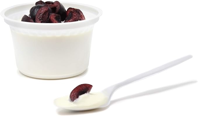 BluShine 600 Pack White Plastic Spoons, Disposable Bulk Cutlery