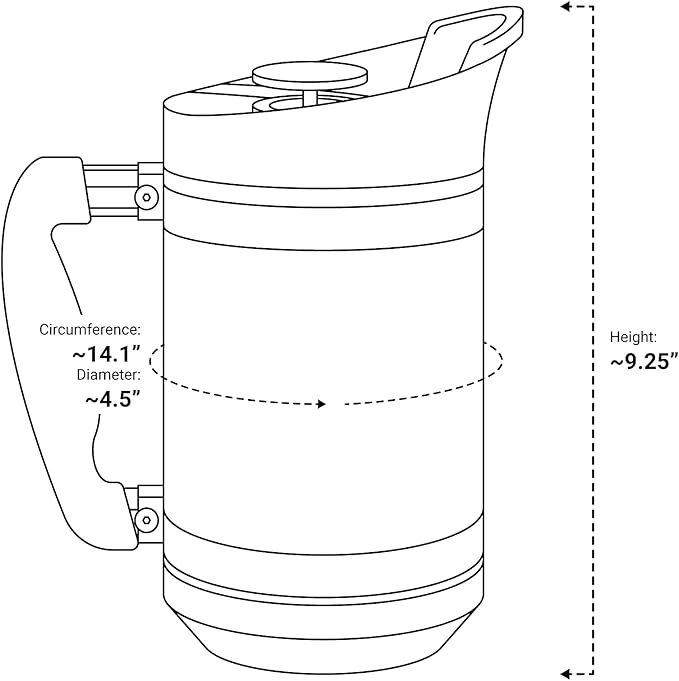 BruTrek by Planetary Design | BaseCamp French Press | 32 fl.oz - Red Rock