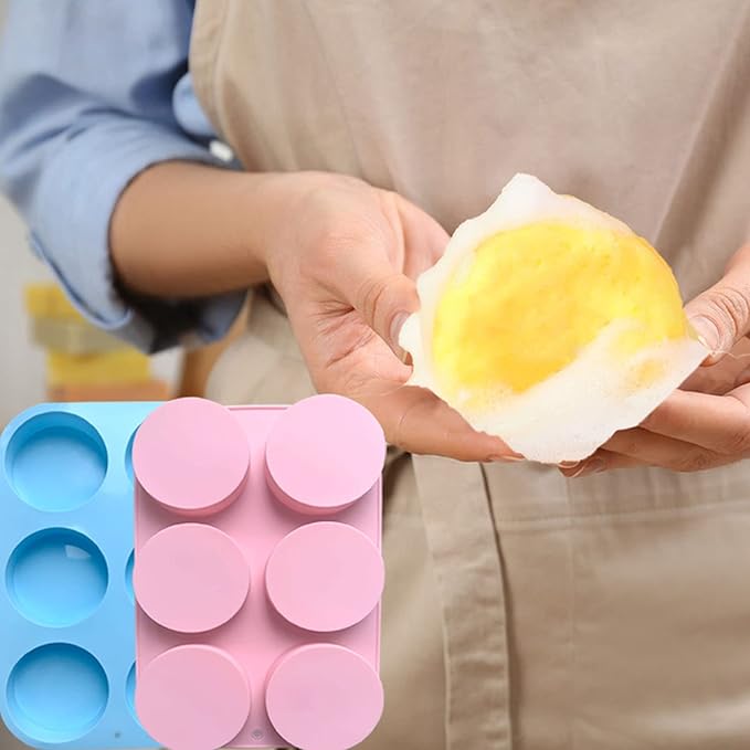 Round Soap Molds for Soap Making,4oz Large Silicone Soap Mold
