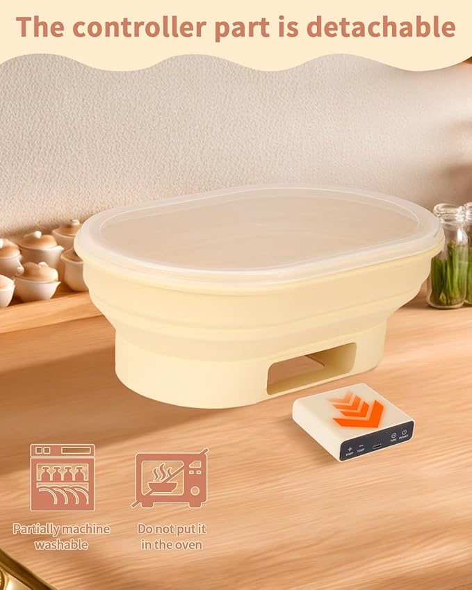 XPXKJ Heating Bread Proofing Basket (11.1×7.2×4.2'')