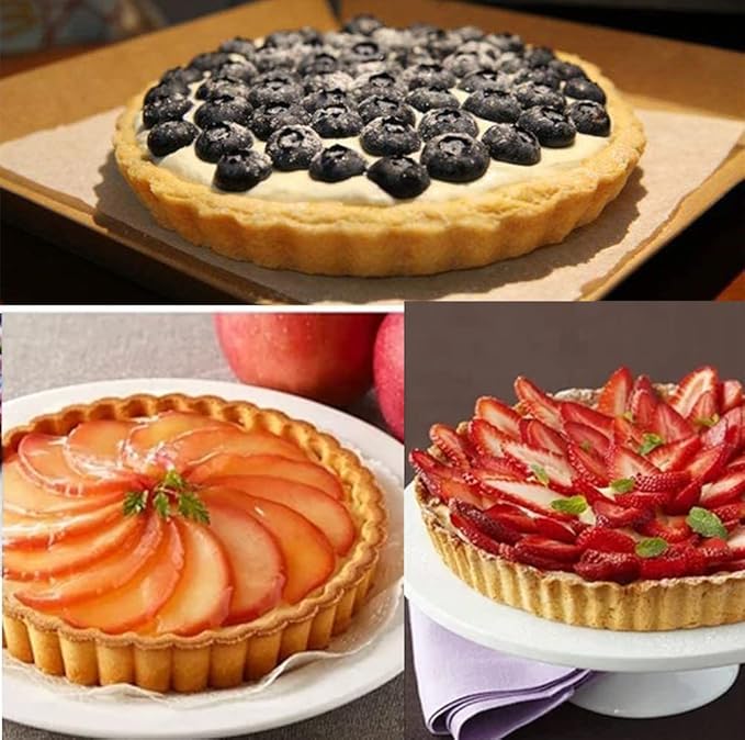 RICHSC-PAN Tart Pan 10 Inch Tart Pan Carbon Steel Round Non-Stick Pan.