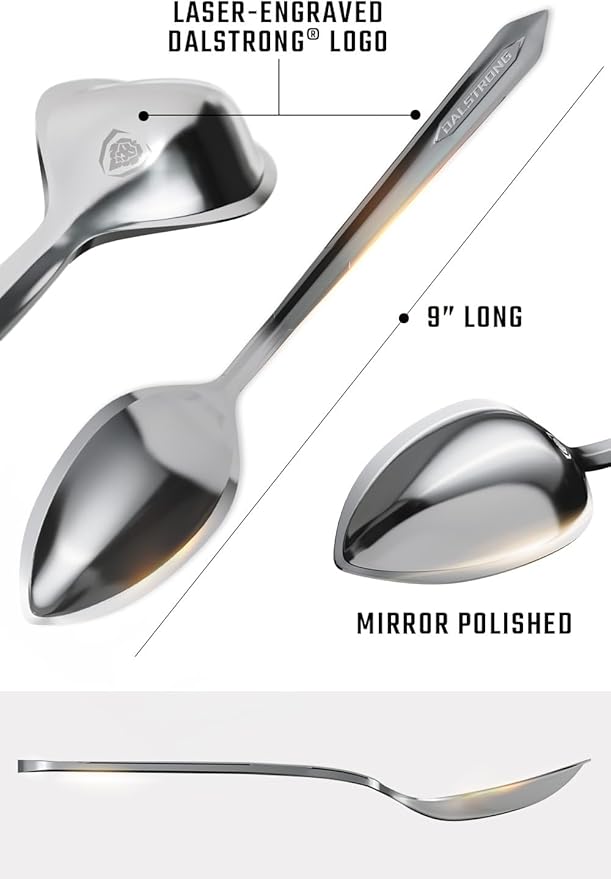 Dalstrong Chef's Tasting & Plating Spoon — 9" 304 Stainless Steel, 1 Tbsp Measure — For Sauce Tasting, Fine Plating, Basting & Pro Kitchen Use — Corrosion Resistant, Mirror Polish, customer support