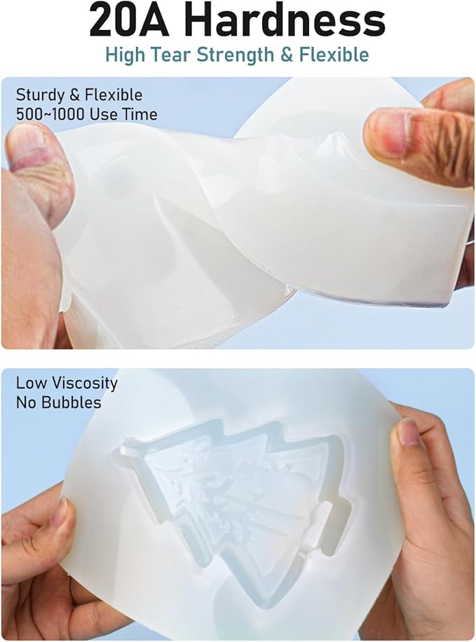 Nicpro 74oz Silicone Mold Making Kit 15A, Platinum Liquid Silicones Rubber