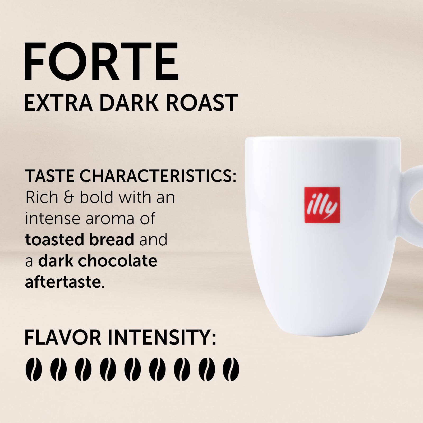 illy Ground Drip Coffee, Forte Dark Roast, 8.8 oz