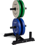 CAP 160lb Competition Olympic Bumper Plate Set with Compact Storage Rack